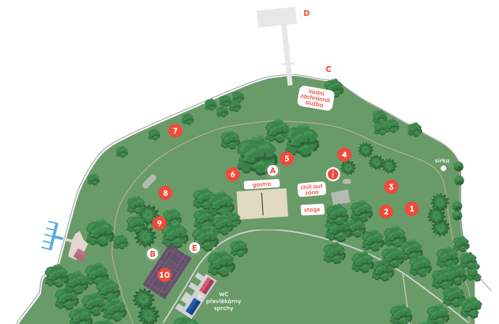 mapa léto na prýglu